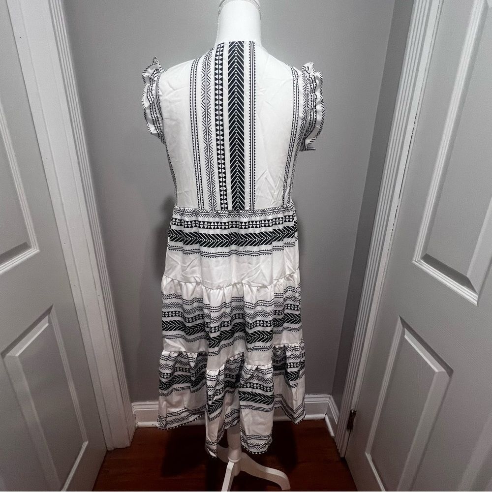 NWT Cupshe Boho Sleeveless Ruffled Midi Dress womens size xs - Picture 11 of 12